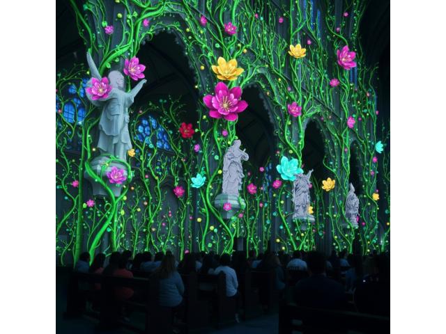 Photo Le Secret - spectacle immersif sur 270° alliant artistes et vidéo-mapping image 4/6