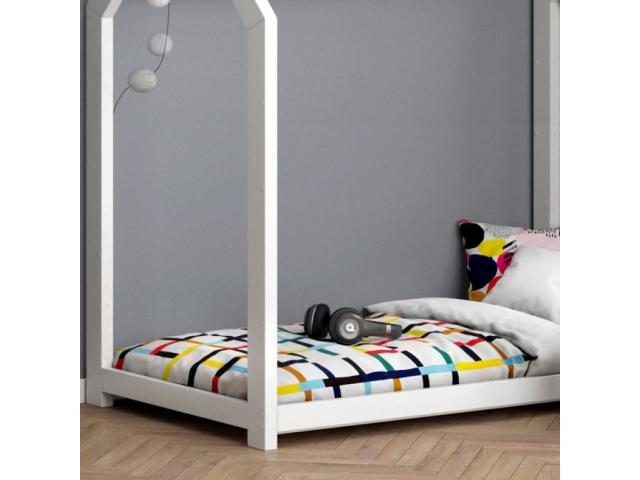 Photo Lit montessori pour enfant 70x140 cm blanc lit cabane lit enfant lit tendance lit moderne image 4/4