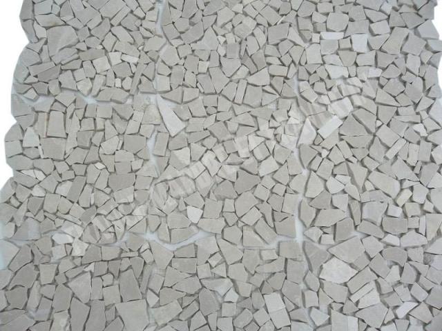 Photo Marbre Marfil Beige Mosaïque Galet 27x27 cm image 4/5