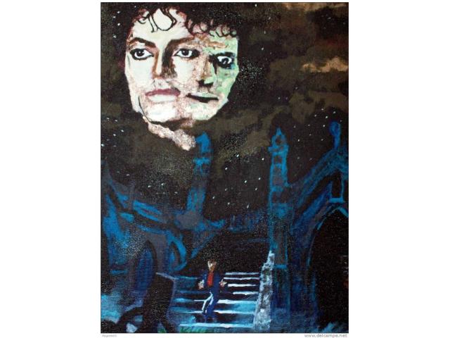 Photo Michael jackson Thriller peinture acrylique sur toile coton image 4/5
