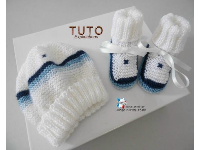 Photo Modèle à Tricoter, tuto tricot bébé, ensemble 4 couleurs bb image 4/6