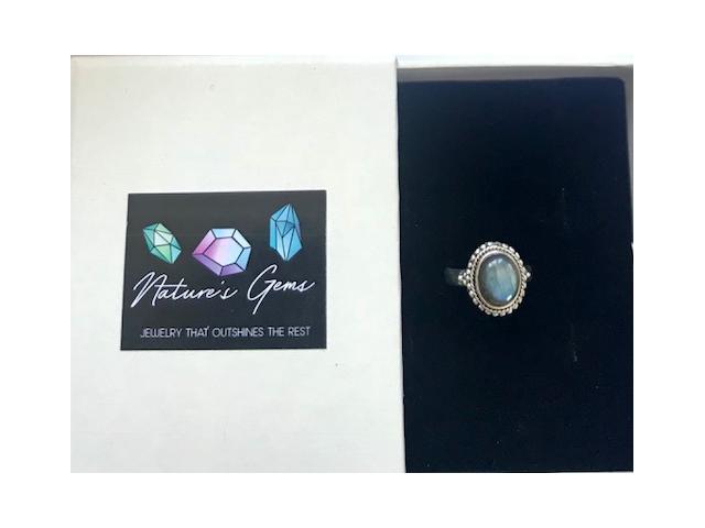 Photo NaturesGems Ring Gemstone Labradorite 100% Sterling Silver Authentic image 4/4