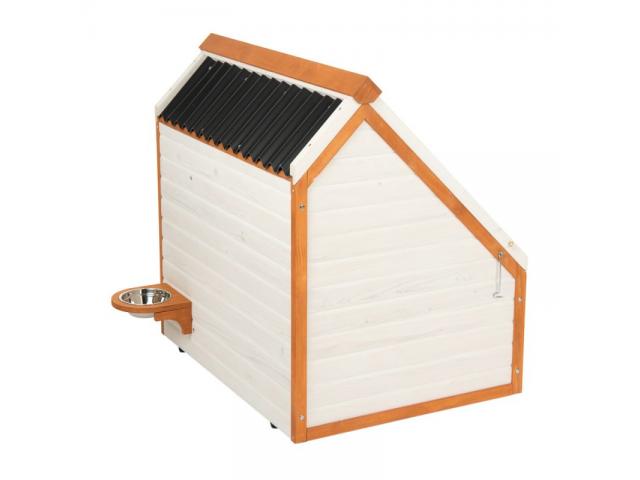 Photo Niche moderne toit PVC (2 tailles) niche en bois niche chien niche chat abri chien abri chat niche d image 4/4