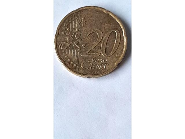 Photo Pièce de 20 centimes RF. 2002 . La semeuse fauté image 4/4