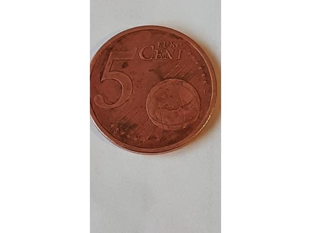 Photo Rare pièce de 5  centimes feuille de laurier 2002 fauté lettre J image 4/4