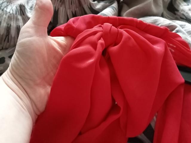 Photo Robe cocktail rouge avec ceinture à strass image 4/5