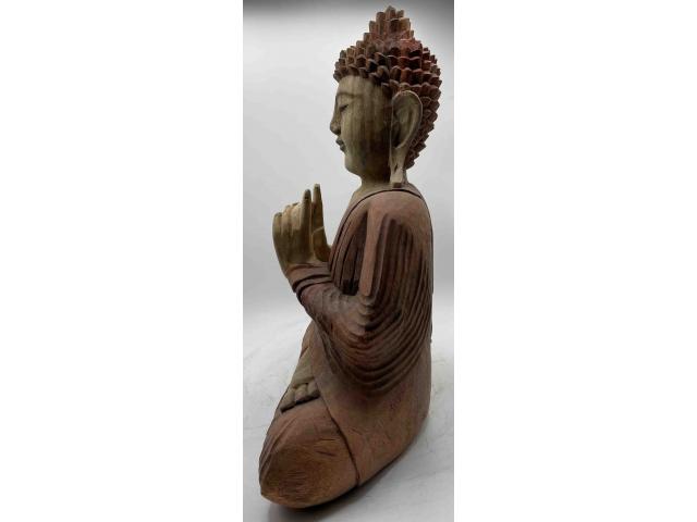Photo Statue de Bouddha en bois 2 couleurs - H: 43 cm image 4/4
