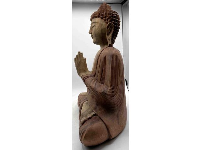 Photo Statue de Bouddha en bois 2 couleurs - H: 44 cm image 4/4