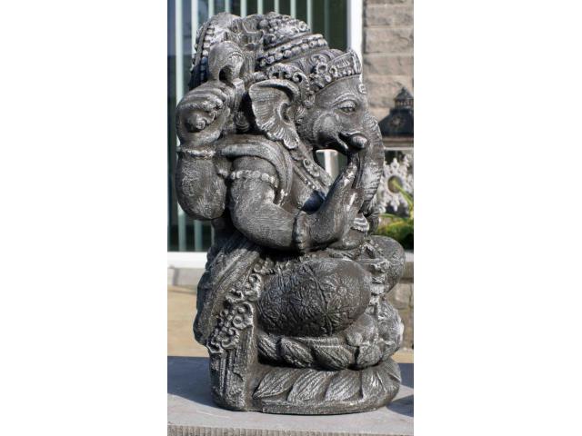 Photo statue de Ganesh en pierre et résine - H: 50 cm image 4/4