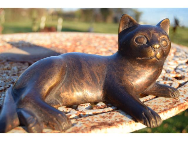 Photo Statue en bronze (le chat couché) image 4/6