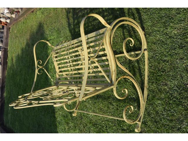Photo SUPERBE BANC DE JARDIN EN FER FORGE (rocking chair) image 4/6