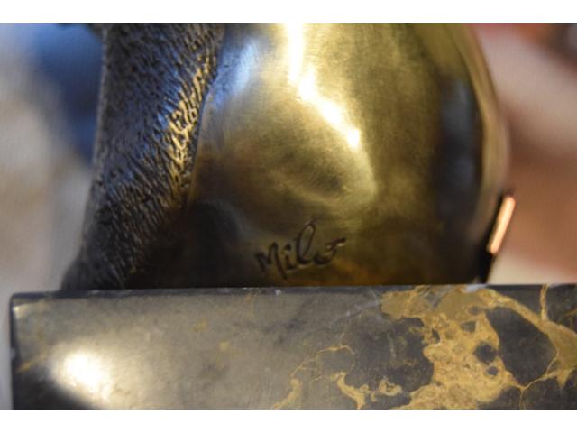 Photo SUPERBE PANDA  ASSIS EN BRONZE SIGNE SUR SOCLE image 4/6