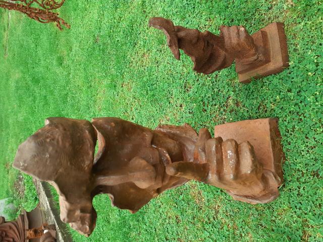 Photo SUPERBE STATUE EN FONTE (LE CHUT ,hauteur 60 cm) image 4/6