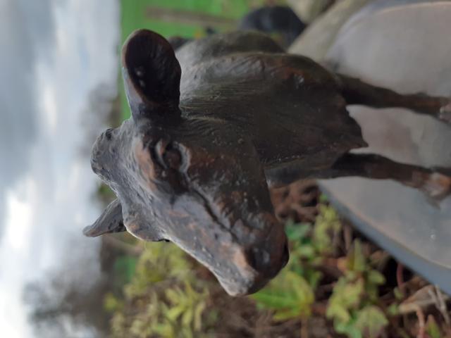 Photo SUPERBE VACHE EN BRONZE SUR SOCLE MARBRE image 4/6