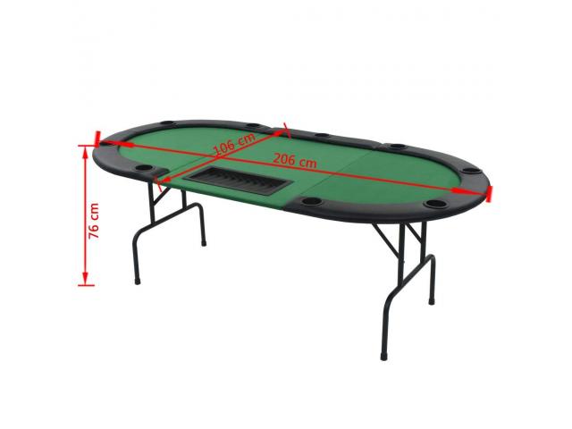 Photo Table de Poker pliable et transportable feutrine verte table poker transportable table poker gente t image 4/6