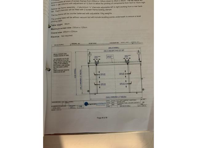 Photo TABLE de SERIGRAPHIE MANUELLE (VS 03) image 4/4