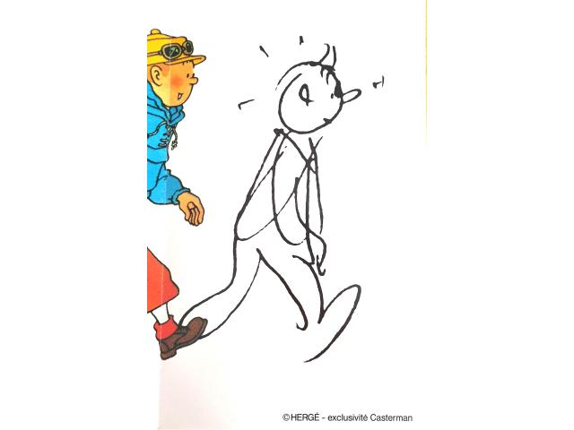 Photo Tintin 1986 ❖ PLV 67 cm x 28 cm ❖ 8 personnages ~ Hergé image 4/4
