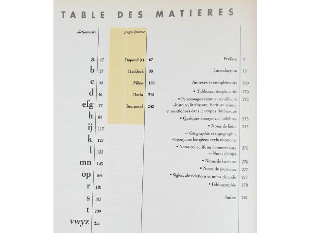 Photo Tintin - Dictionnaire des noms propres de Tintin – eo 1992 image 4/6