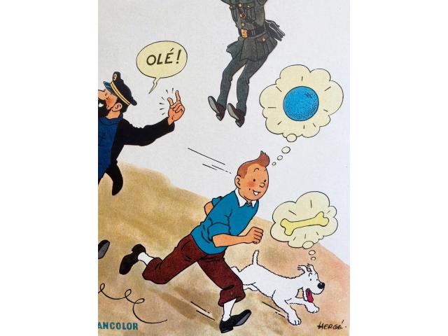Photo Tintin et les oranges bleues ❖ Affiche ❖ Hergé format 60x80 cm image 4/5