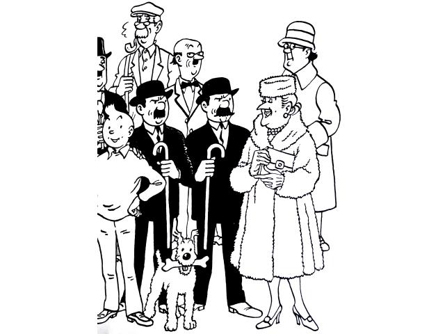 Photo Tintin ✅ poster de la famille Hergé 1970 ❖ 38 X 55 cm image 4/4