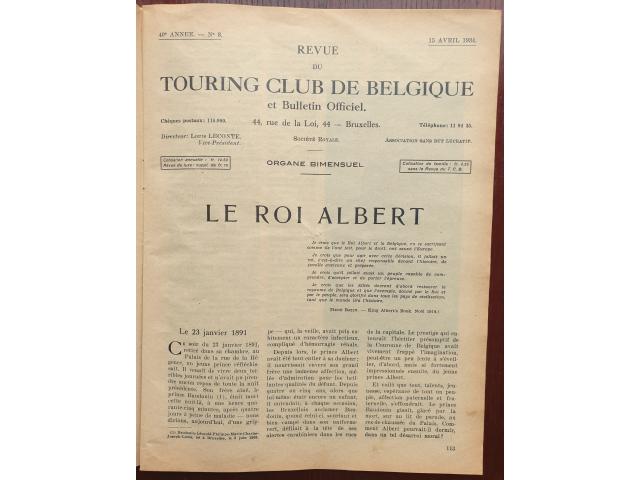 Photo Touring Club de Belgique avril 1934 - mort Roi Albert Ier image 4/6