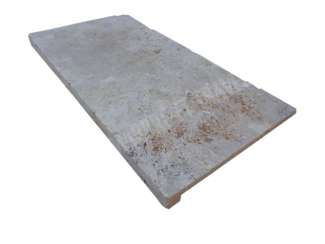 Photo Travertin Beige Nez de Marche Droit 30,5x61 cm image 4/5
