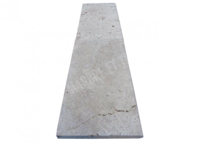 Photo Travertin Beige Nuancé Margelle de Piscine Bord Arrondi 30,5x61 cm image 4/5