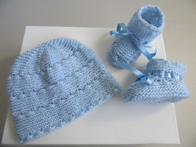 Photo Tricot bébé Duo bleu rayé Astra image 4/6