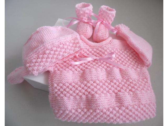 Photo Tricot bébé trousseau laine rose Astra image 4/6