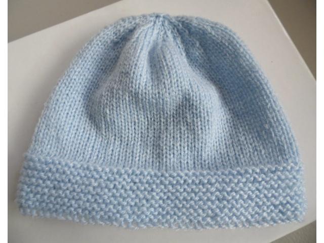 Photo Trousseau bleu naissance tricot laine bébé fait main image 4/6