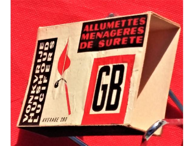 Photo Vintage ’60 s ~  Grande boîte allumettes soufrées marque GB image 4/4