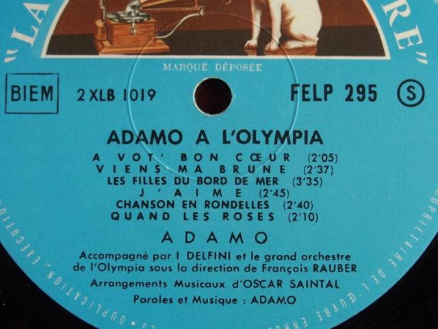 Photo Vinyl ADAMO Olympia 1965 image 4/4