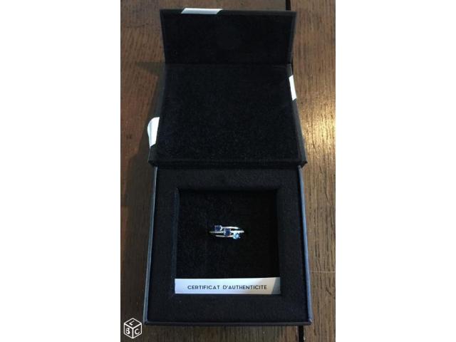 Photo Bague Or Blanc et Saphir ( image 5/6