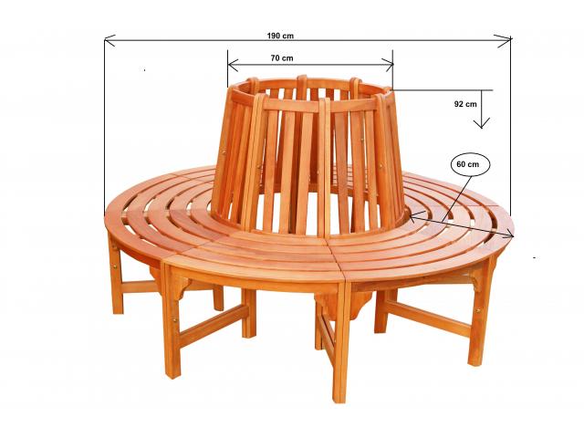 Photo Banc de jardin tour d'arbre 360° Banquet de jardin tour d'arbre 360° banc de jardin contour arbre ba image 5/5