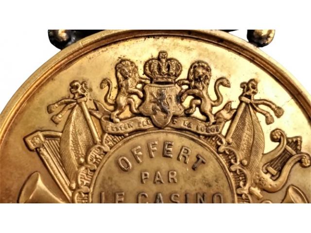 Photo Bronze ~ Médaille avec couronne ✅ Léopold II Roi Des Belges image 5/6