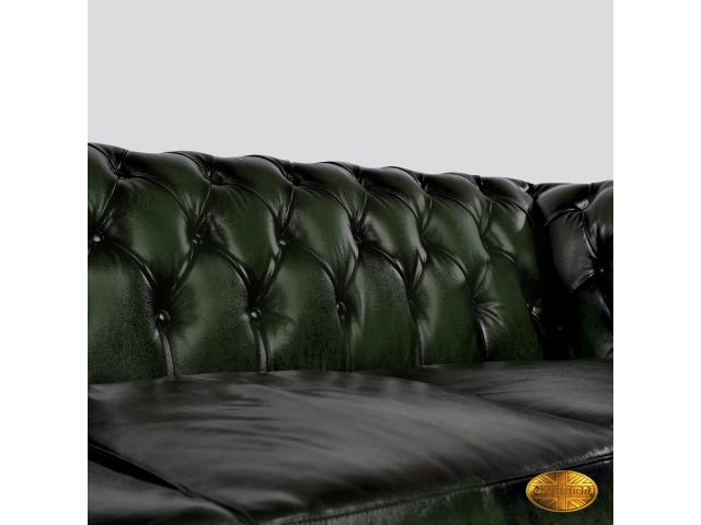 Photo Canapé Chesterfield Brighton FT 3 places Antique Vert image 5/6