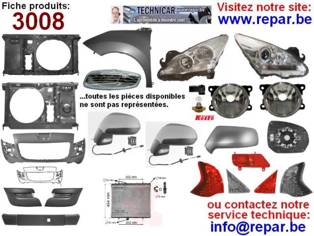 Photo capot PEUGEOT 308 phase 2   REPAR.BE   TECHNICAR image 5/6