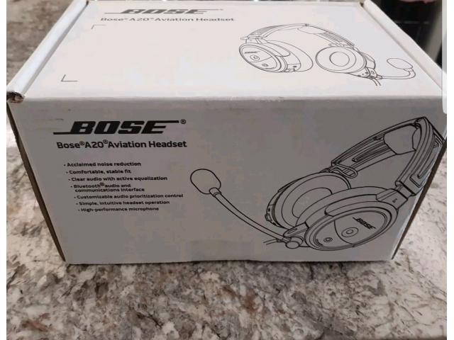 Photo Casque d'aviation Bose A20 avec Bluetooth, double prise, câble droit image 5/6