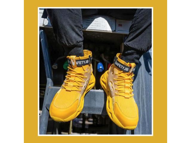 Photo Chaussures de sécurité montantes unisexes, confortables et respirantes, adaptées à tous les types de image 5/6