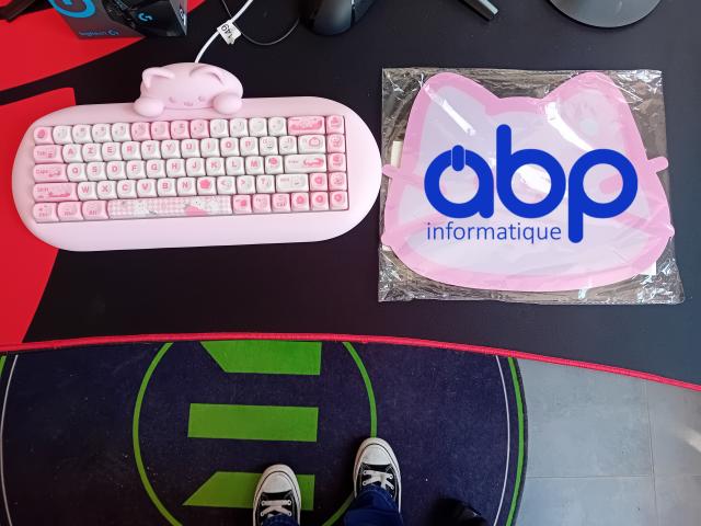 Photo ensembles clavier chat + tapis rose de souris image 5/5