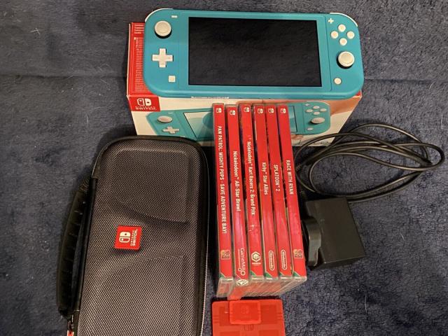 Photo Excellent état ! Nintendo Switch Lite Système Portable - Turquoise image 5/5