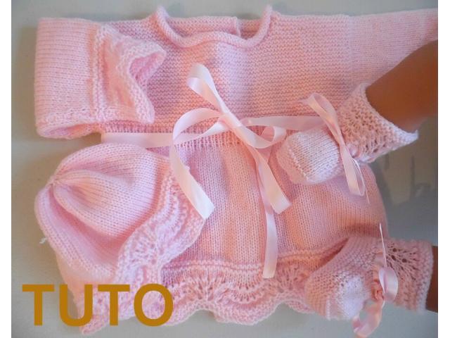Photo Explication TUTO trousseau layette bébé tricot laine image 5/6