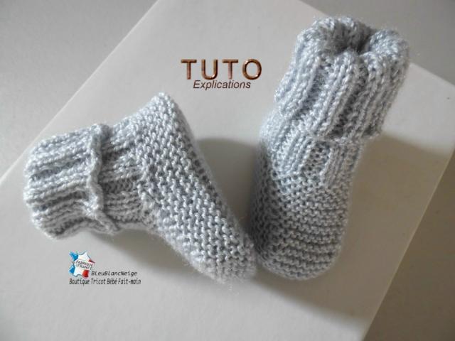 Photo Fiche tricot bb, ensemble motif Diagonal brassière, pantalon, bonnet, chaussons image 5/6