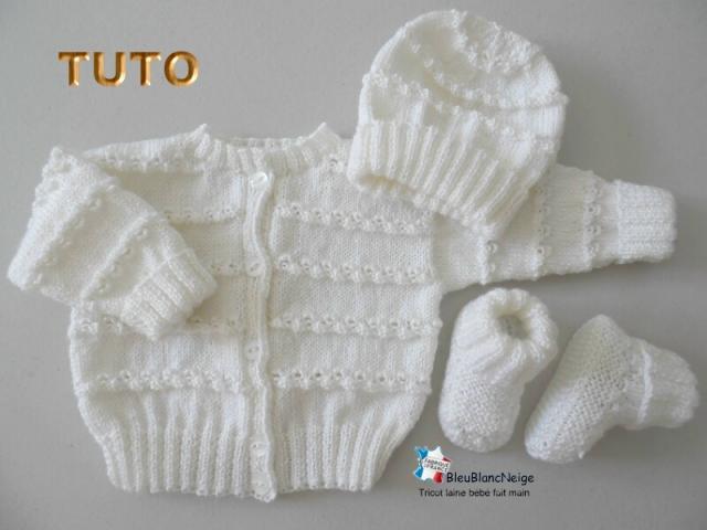 Photo Fiche tricot bébé, Gilet, bonnet et chaussons TUTO image 5/5