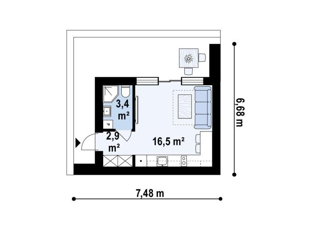 Photo Frame Panel Modular House with 22.7 m² Terrace image 5/5