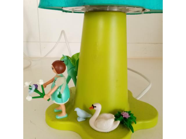 Photo Lampe Playmobil de chevet, fleur féerique en bleu image 5/5