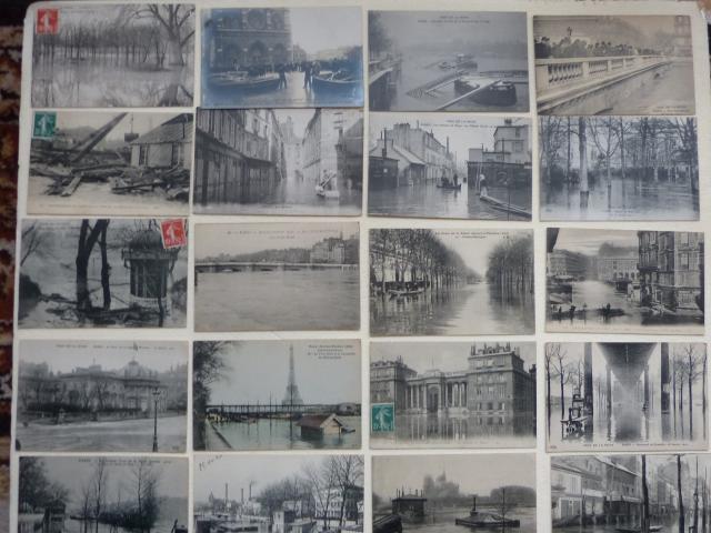 Photo LOT  DE 32 CPA  THEME INONDATIONS 1910 image 5/5