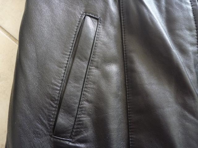 Photo manteau cuir agneau noir avec fermeture éclair taille :38 image 5/6
