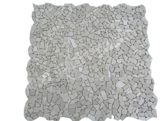 Photo Marbre Marfil Beige Mosaïque Galet 27x27 cm image 5/5