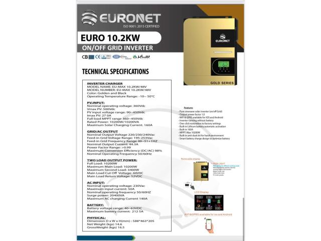 Photo ONDULEURS SOLAIRES HYBRIDES EURONET image 5/5